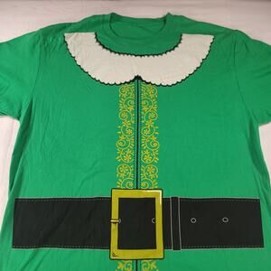 Elf Casual Crew Neck Short Sleeve Graphic T-Shirt Mens Size Extra Large XL Green